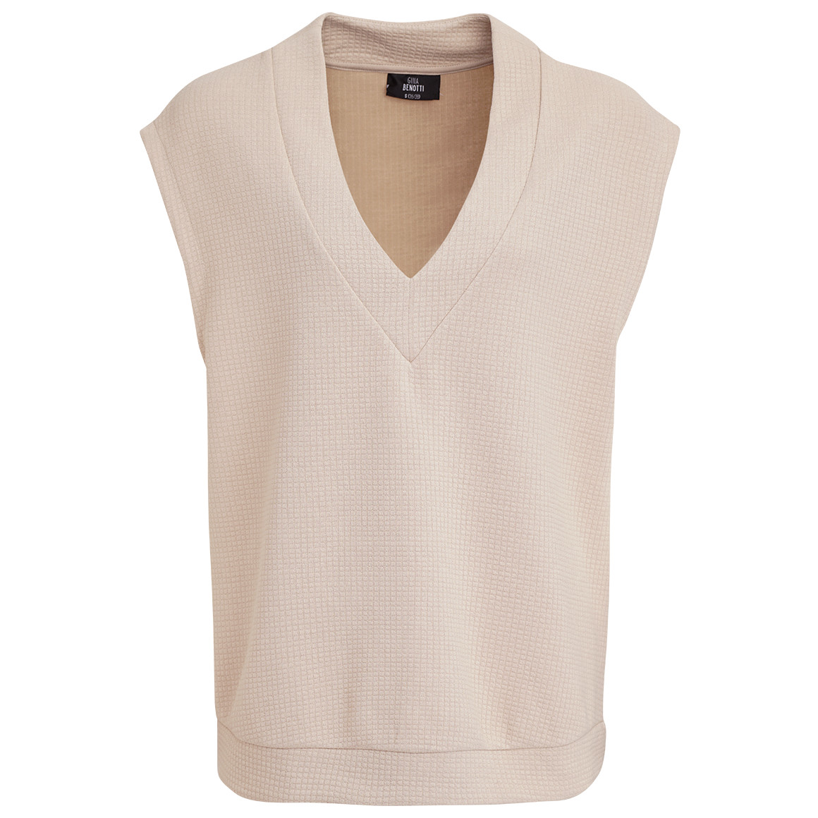 Gina Benotti Damen Pullunder in Sweat-Qualität beige