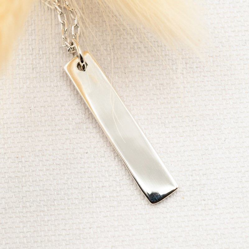 Collier homme barrette en or 18 K