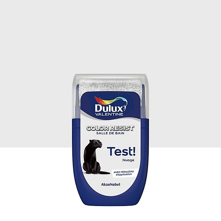 Testeur de peinture Color Resist salle de bains Dulux Valentine satin nuage 30ml