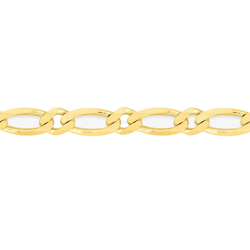 Bracelet Mixte 18 cm - Cheval alterné - Or 18 Carats - Largeur 3 mm