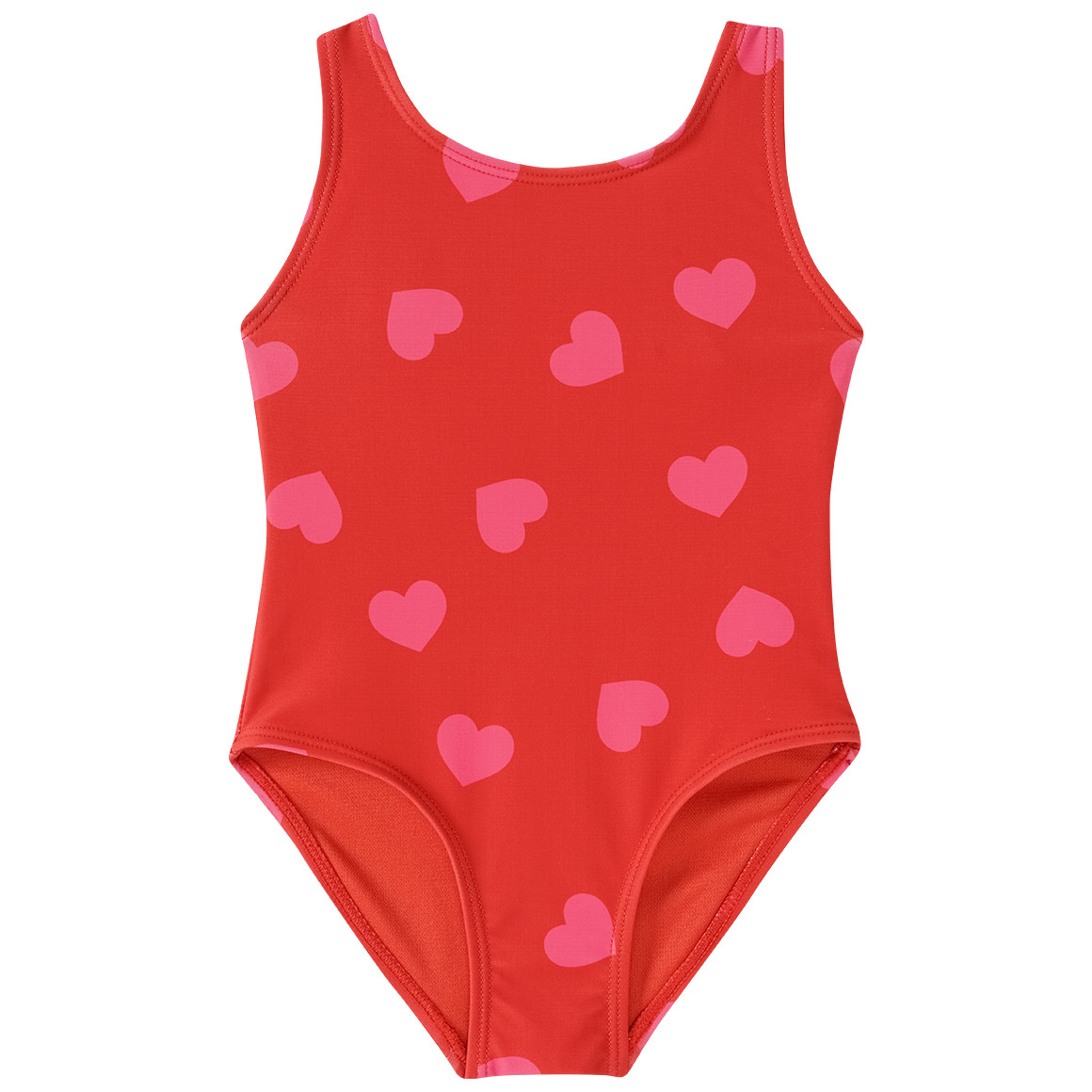 Famy Baby Badeanzug mit Herz-Allover rot