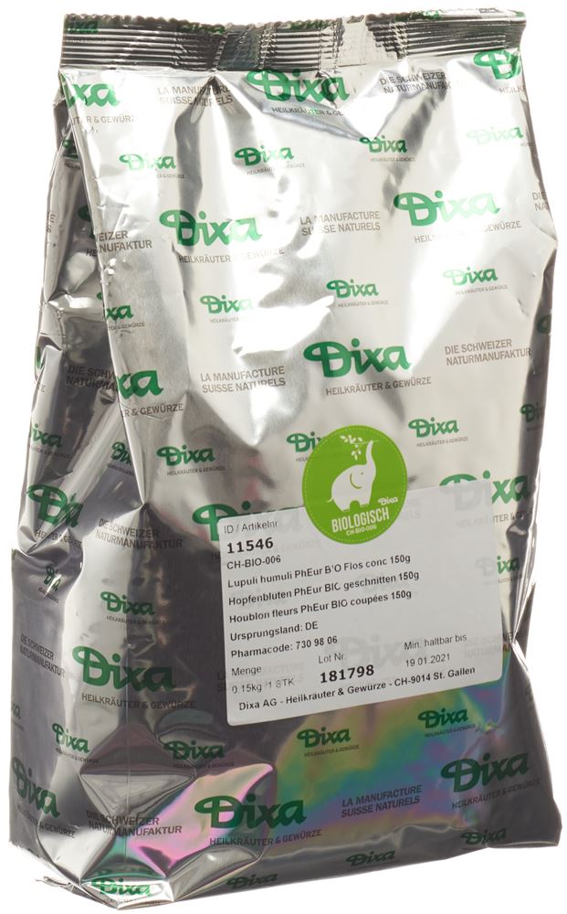 DIXA Hopfenblüten PhEur BIO geschnitten 150 g