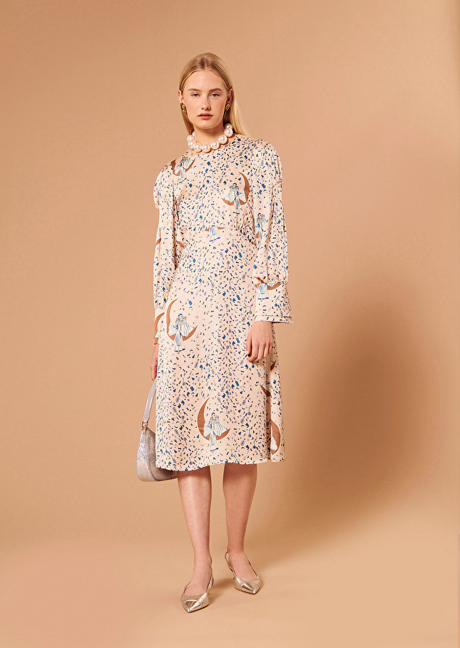 Robe Ranabeige imprimée