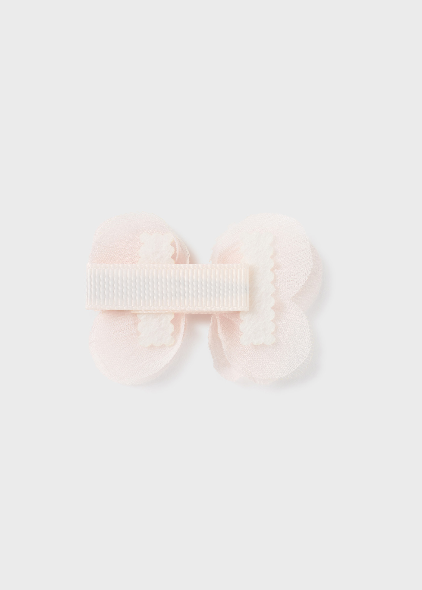 Conjunto de faixa de cabelo e presilha para recém-nascido, branco