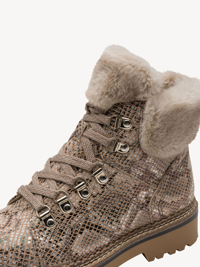 Enkellaarsje - beige warme voering