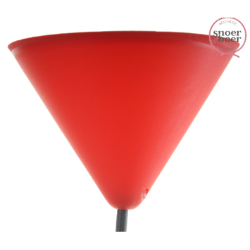 Snoerboer plafondkap rood 122 mm