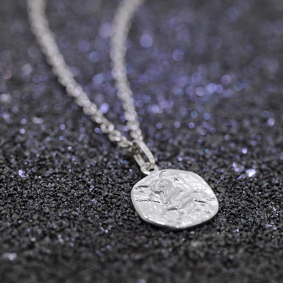 trendor Sternzeichen für Kinder Schütze Weißgold 333 Anhänger + Kette silver