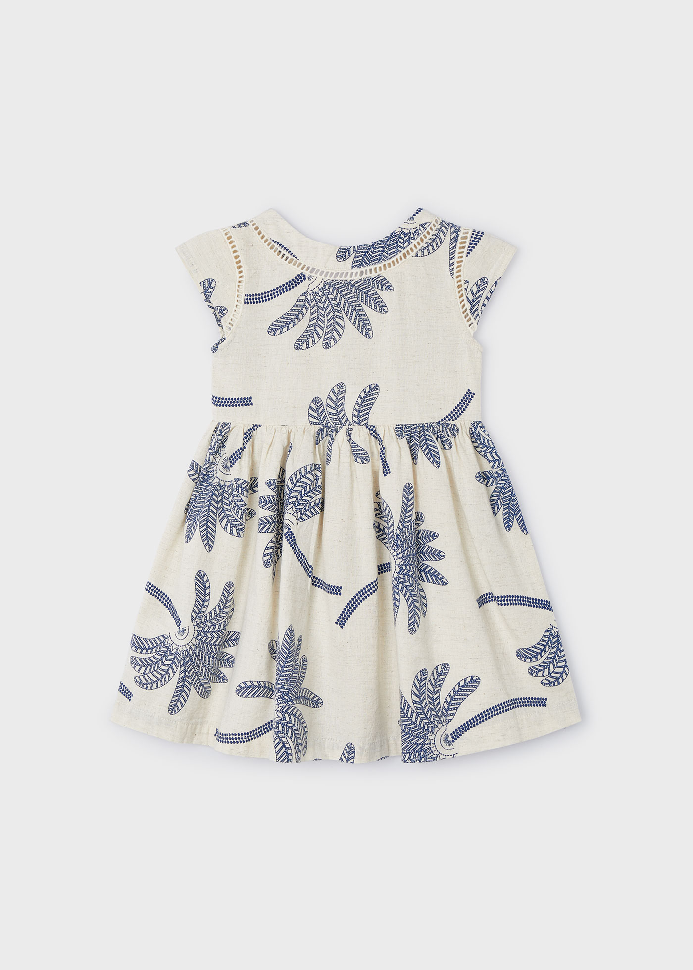 Vestido com estampa de palmeiras para meninas