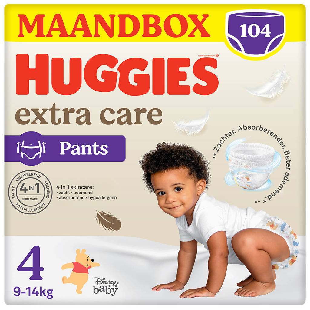 luierbroekjes - maat 4 (9 - 14 kg) - 104 stuks