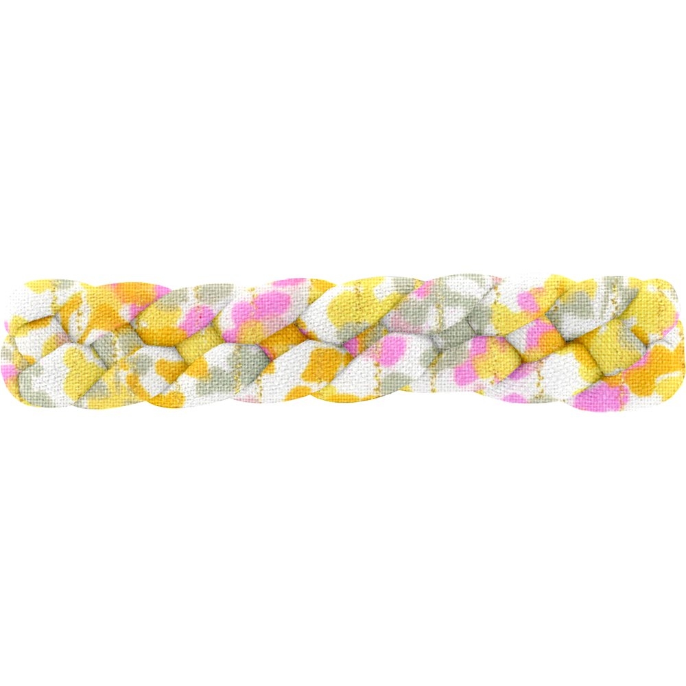 Barrette Cheveux Tressée Mimosa Jaune Rose