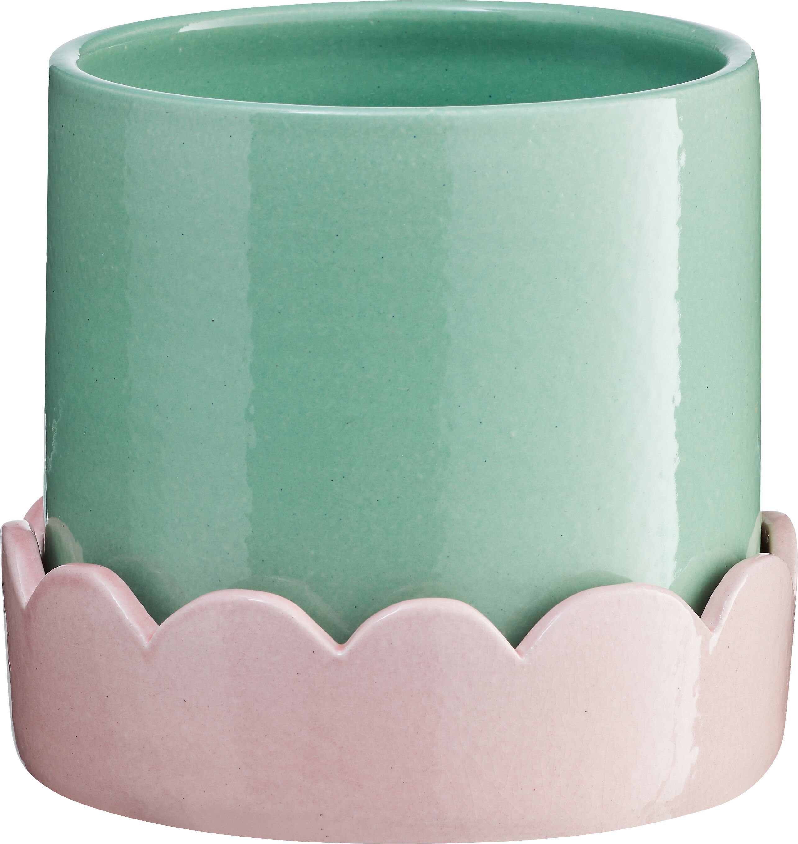 SE-CIAO Übertopf klein grün 14x13 - Mint / H: 14.0 cm