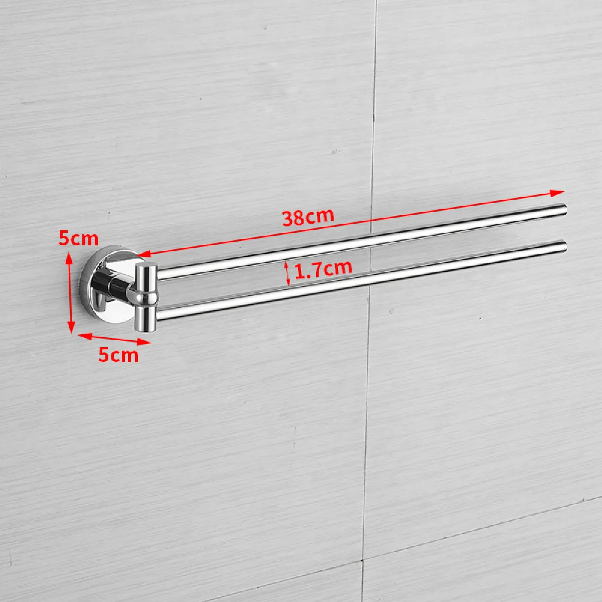 Universal Bâton serviette rotatif inox
