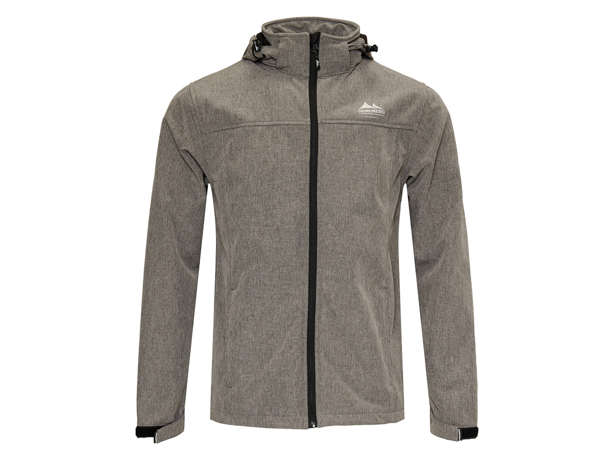 Nordberg Kjeld Grey Melange heren softshell jas