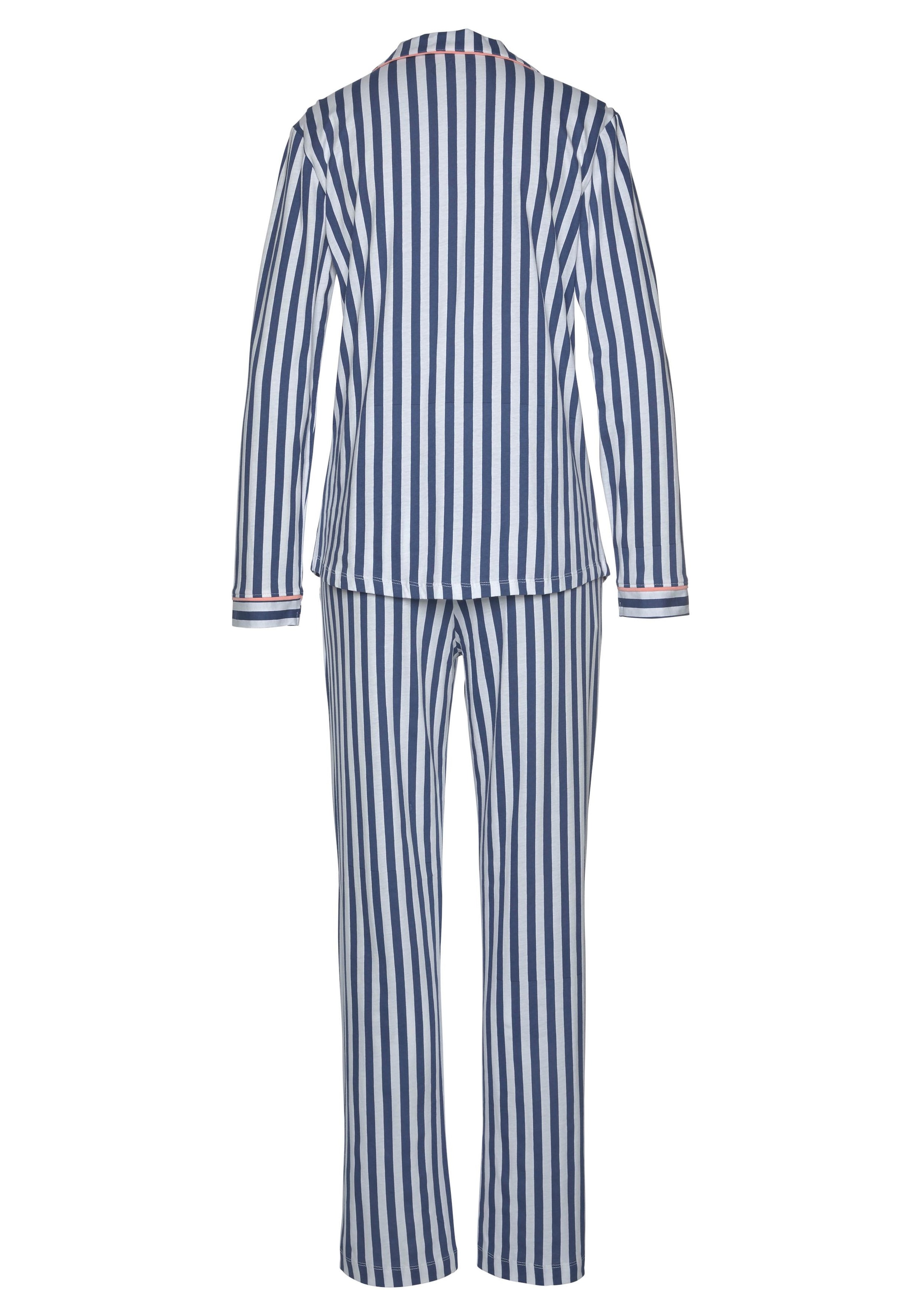 H.I.S Pyjama, 2 Stk. in klassischem Schnitt mit Streifenmuster