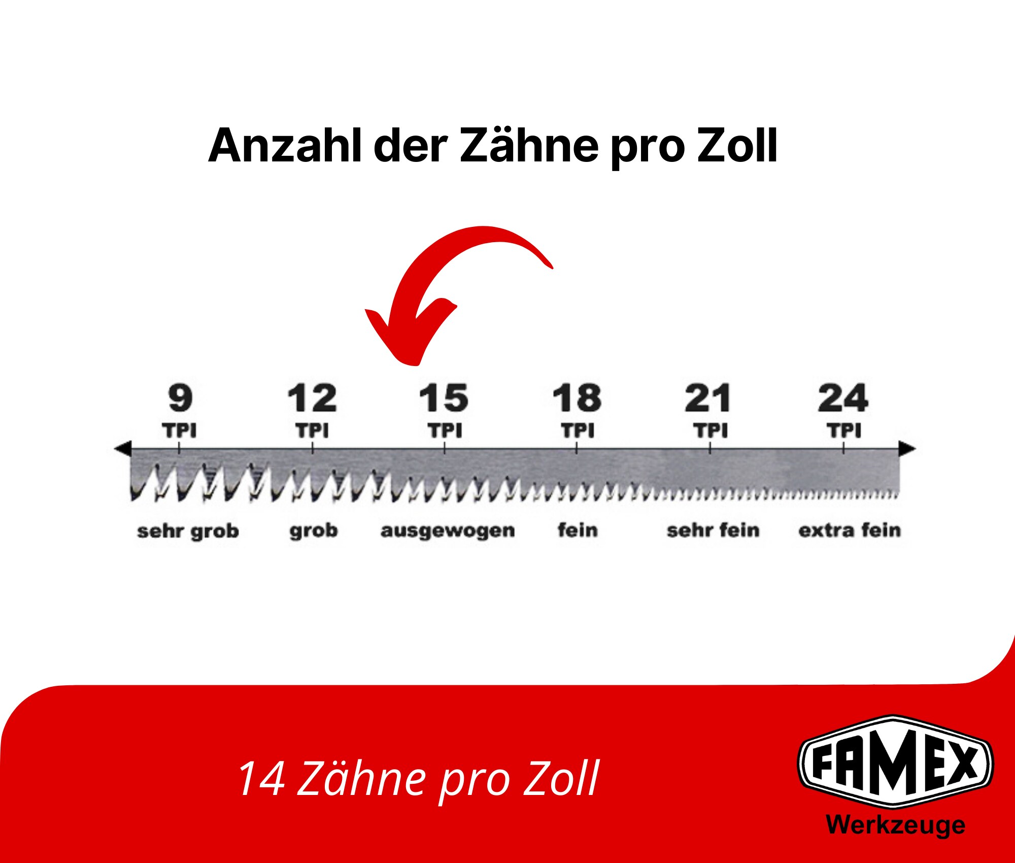 FAMEX 5505 Profi Japansäge 300mm - Handsäge - 14 Zähne