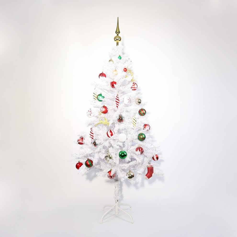 (160cm) Christbaum Künstlicher Weihnachtsbaum Deko Tannenbaum - Weiss