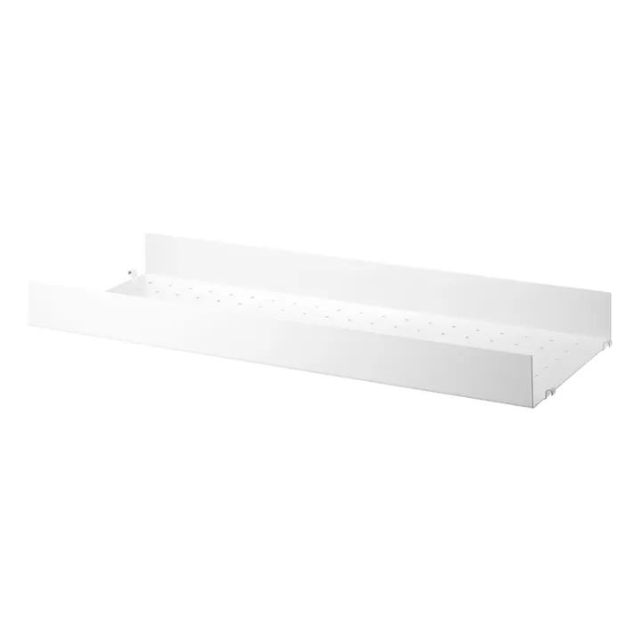 String Furniture Etagère à rebord en métal 78x30 cm | Blanc