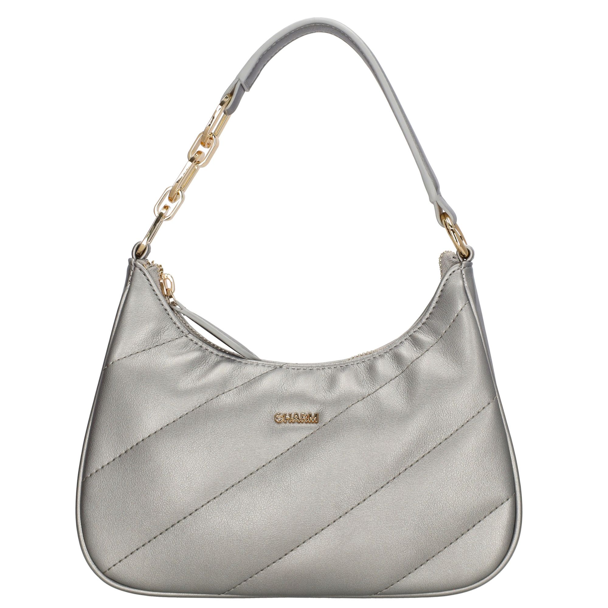 Charm London Via Dante Hand/ Schoudertas Donkerzilver