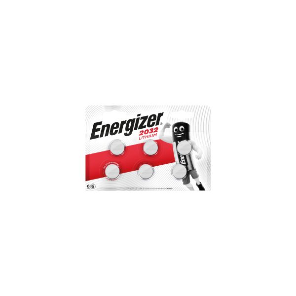 Blister de 6 Pilhas Energizer Litio CR2032, 3 V E303272401