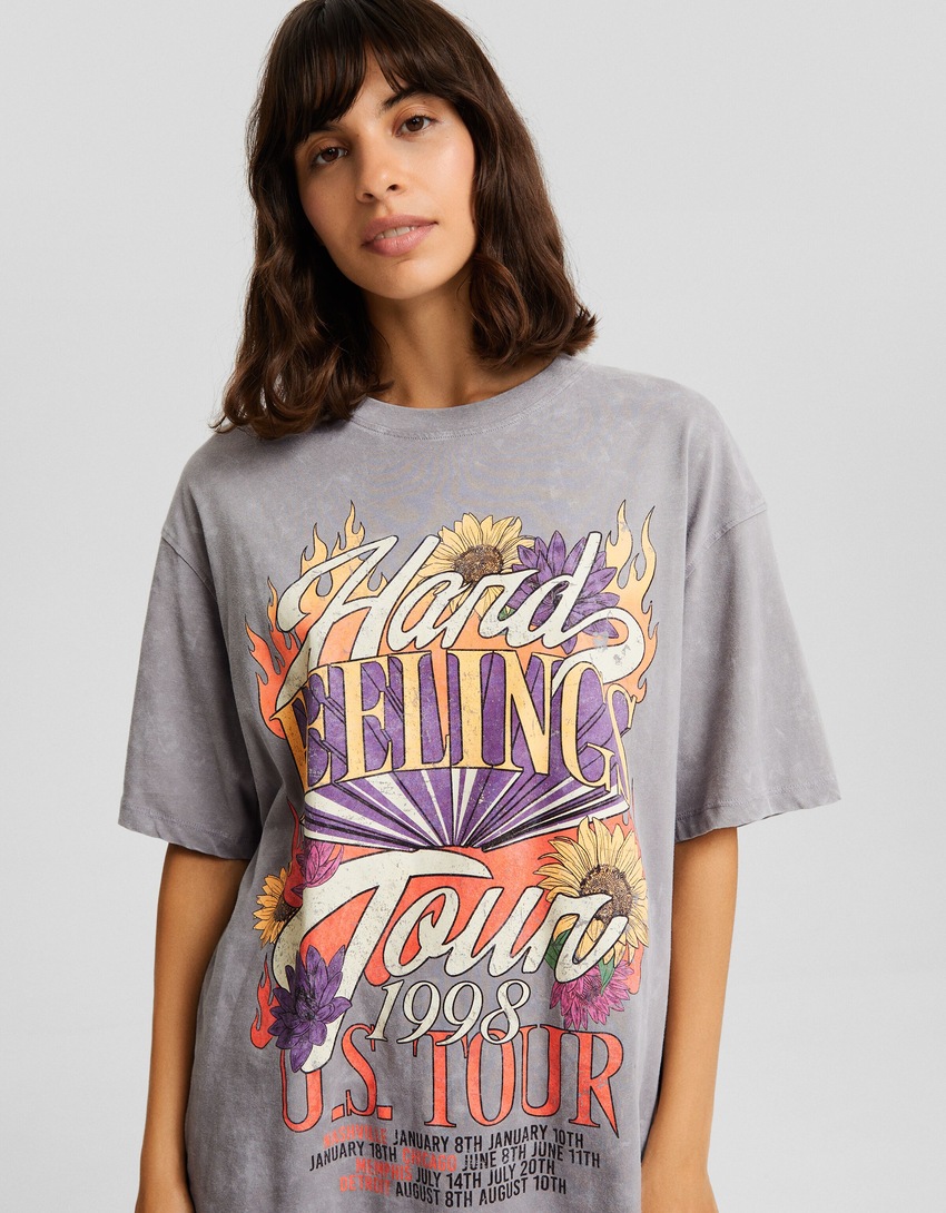 Camiseta de manga curta com estampa