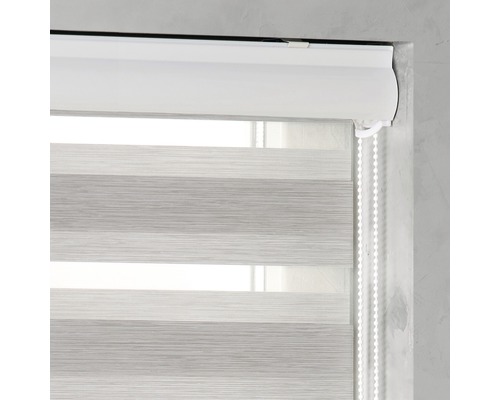Soluna dubbel rolgordijn Ikaria D-R14 met cassette grijs 60x175 cm