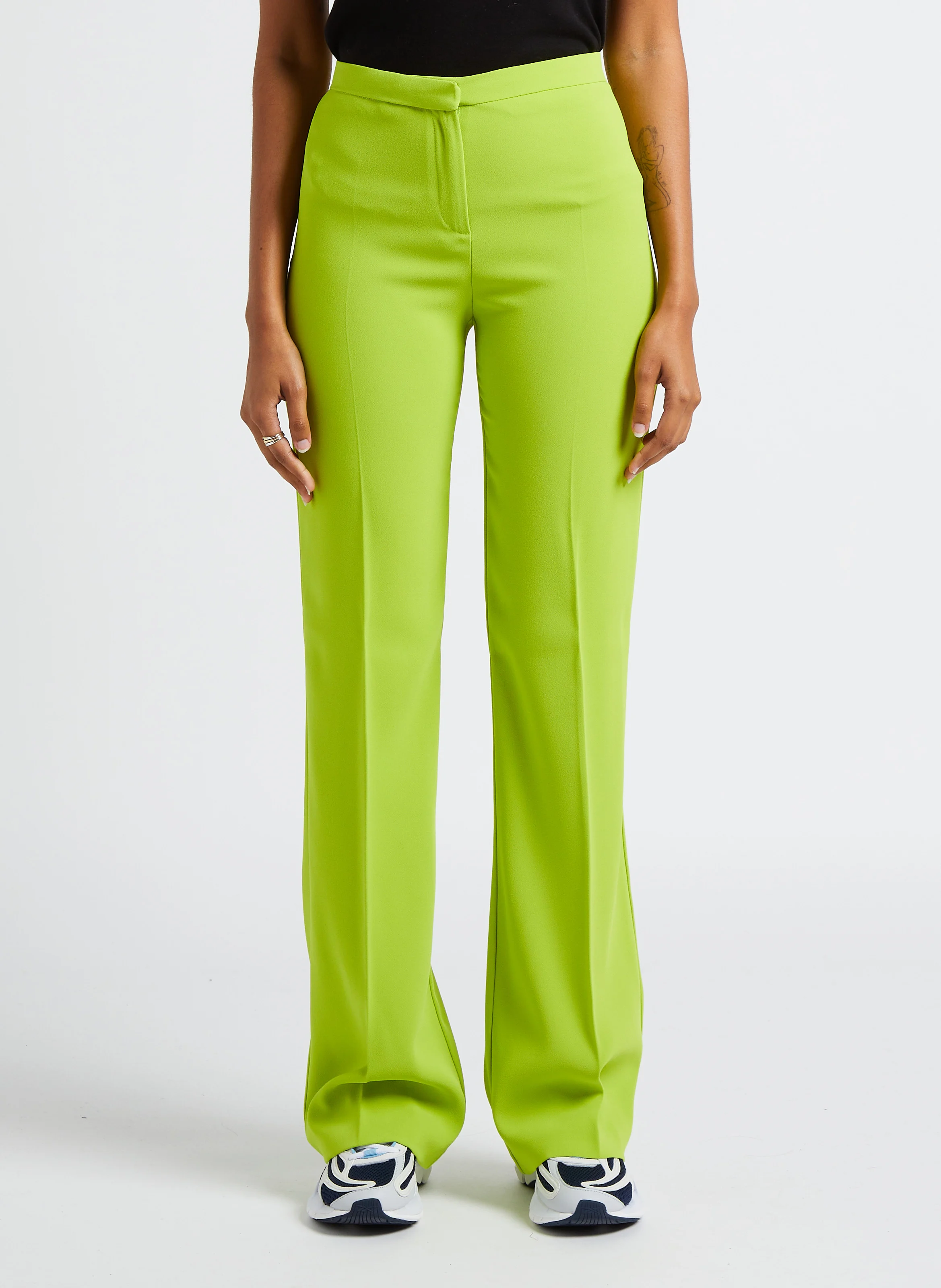 HULKA - Pantalon flare taille haute | Jaune