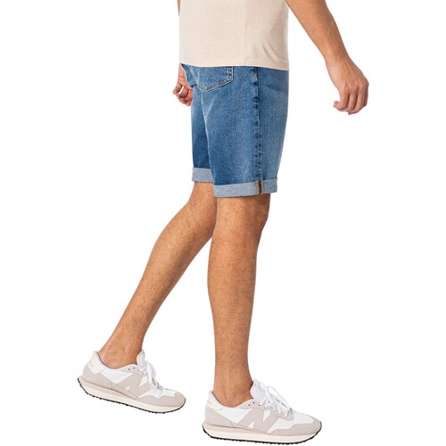 Calvin Klein Jeans - Pantalones Cortos De Mezclilla Delgada Azul