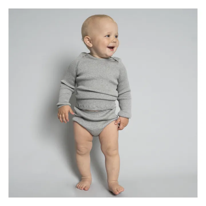 Minimalisma Culotte Haute Bobbi Soie et Coton | Gris