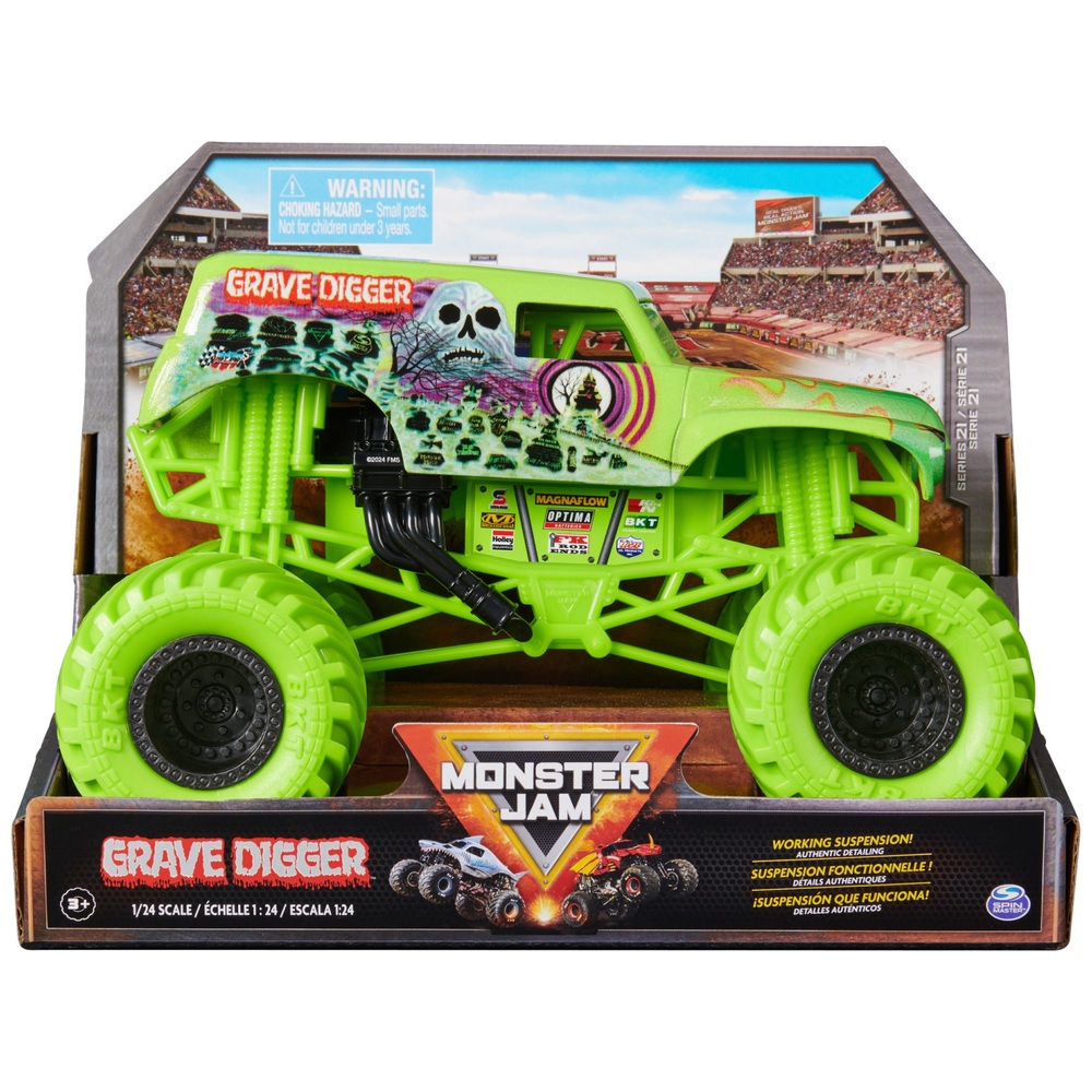 Monster Jam 1:24 Die-Cast Grave Digger Truck