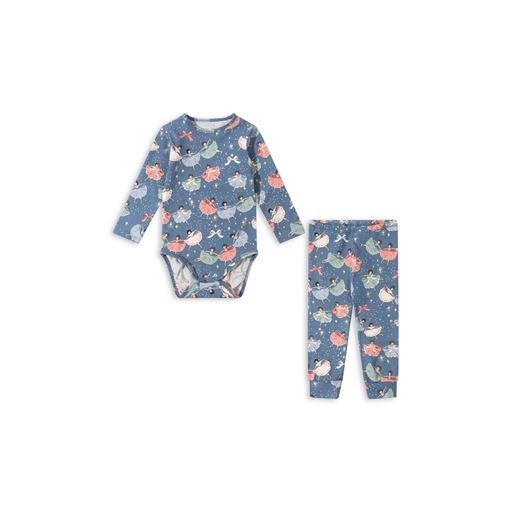 Konges Sløjd Basic Body/Pant Sæt, Snow Bow Ballerina, 80 cm