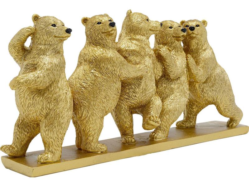 Kare Dekofigur Tipsy Dancing Bears Gold Deko-Objekt