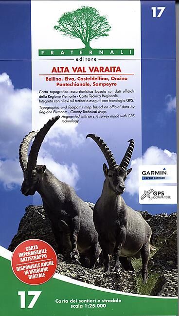 FRATERNALI - 17 ALTA VAL VARAITA  ECHELLE 1 25 000