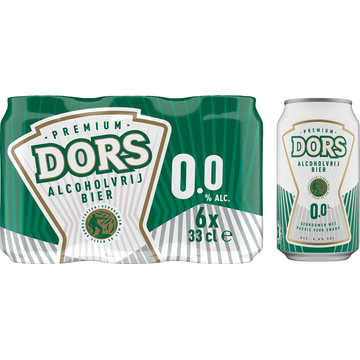Dors - Alcoholvrij Bier 0.0% - Blik - 6 x 330 ML