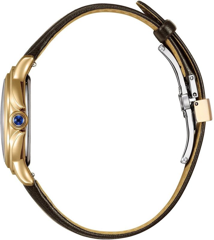 Citizen - EM1163-09X - Polshorloge - Bruin - Leren Band - Rozegoud
