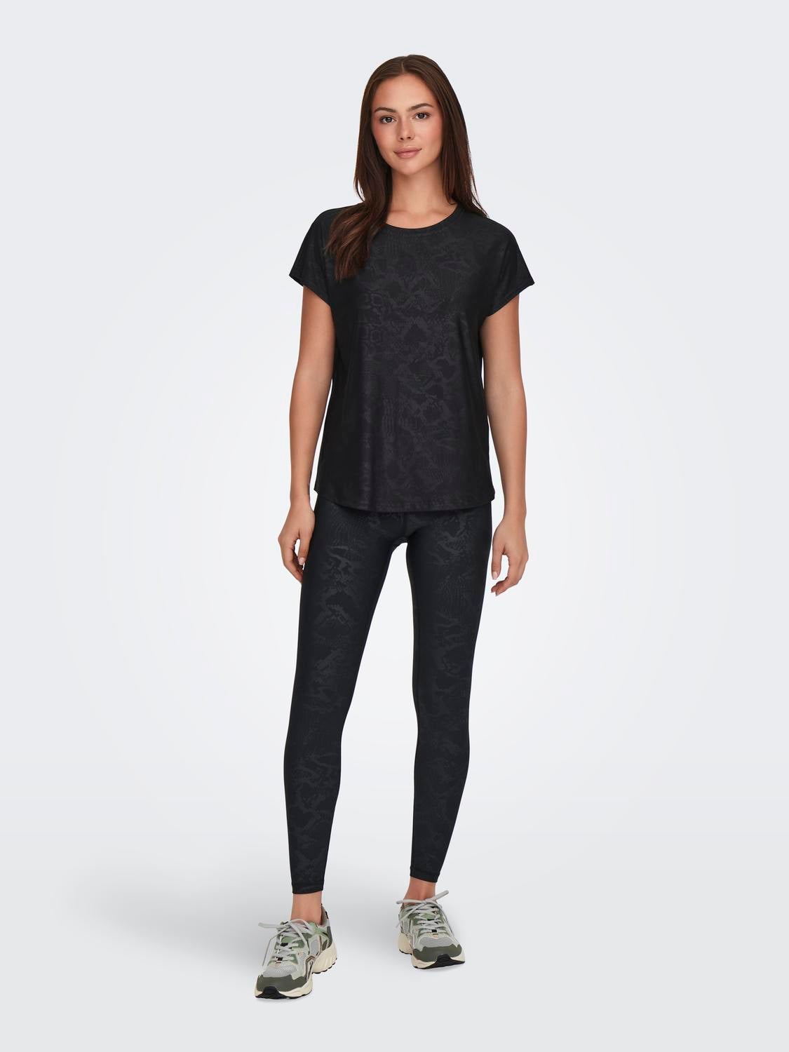 ONPJAM-2-SNAKE Enger Schnitt Sportleggings Black