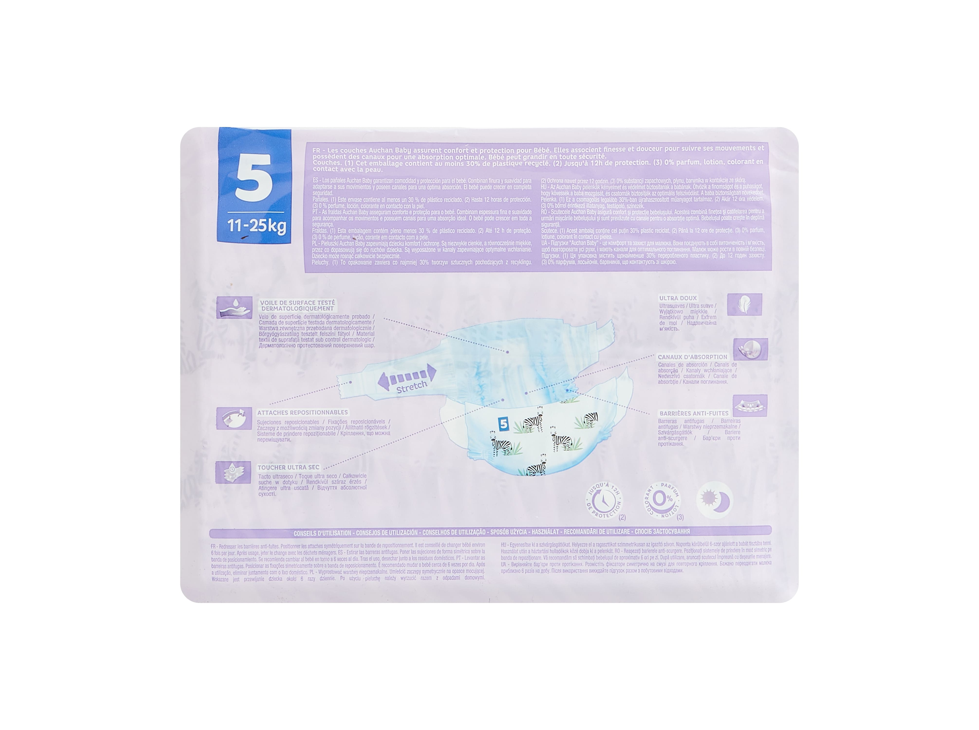 FRALDAS AUCHAN BABY T5 11-25KG 38UN