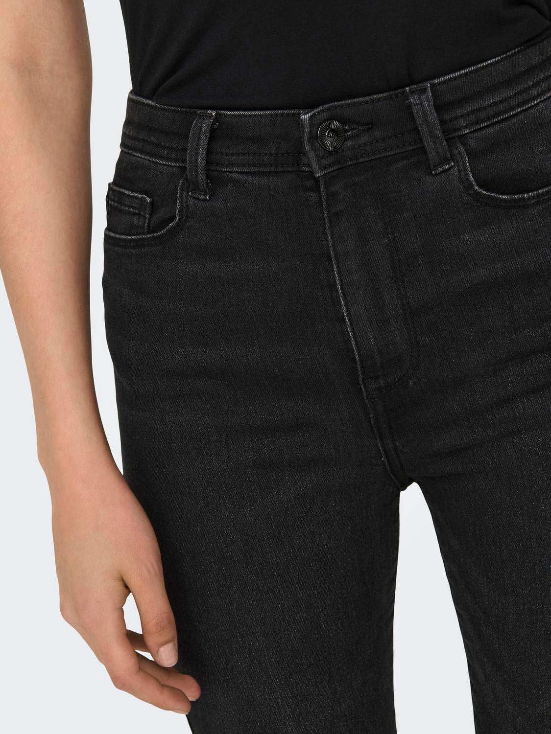JDYLONDON Hohe Taille Skinny Fit Jeans Black Denim