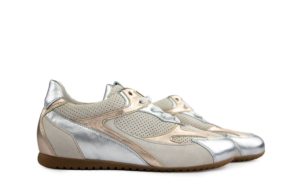 Gabor Sneaker White Silber Puder Metal