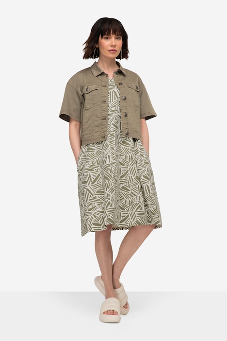 Jerseykleid, Rundhals, Halbarm