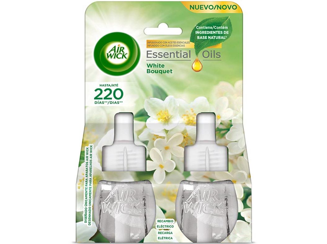 AMBIENTADOR ELÉTRICO AIR WICK RECARGA WHITE BOUQUET 2X19ML