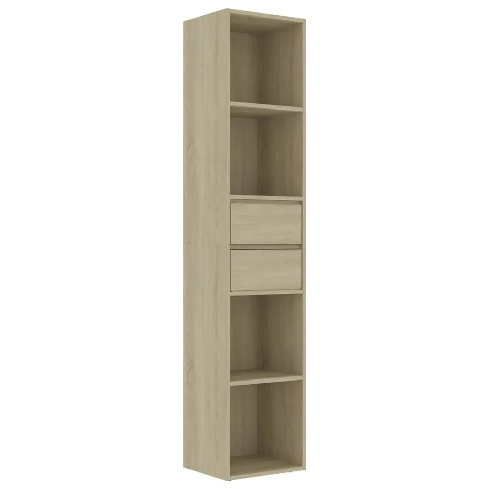 vidaXL - Boekenkast - Bruin - Bewerkt hout