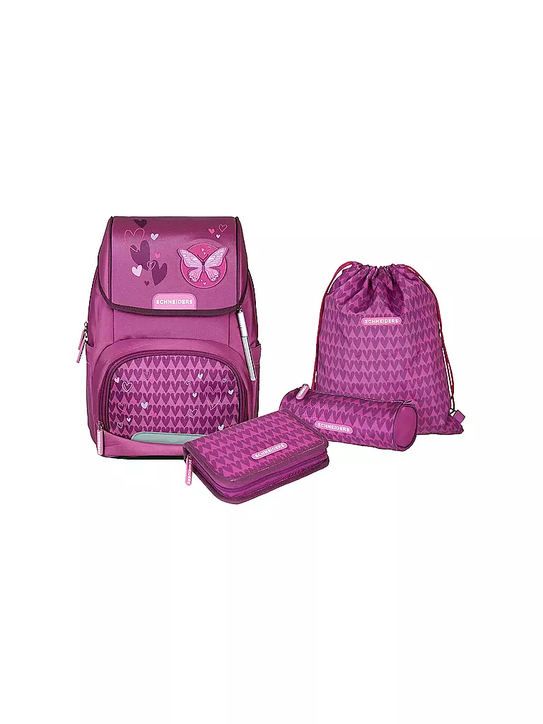 SCHNEIDERS Schultaschen Set Ergojet 6tlg Purple Hearts lila