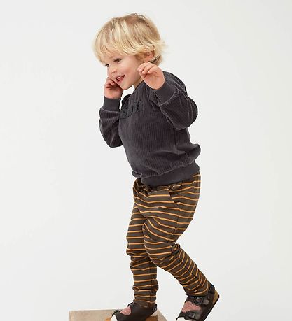 Petit by Sofie Schnoor Sweatshirt - Velours - Dark Grey Melange
