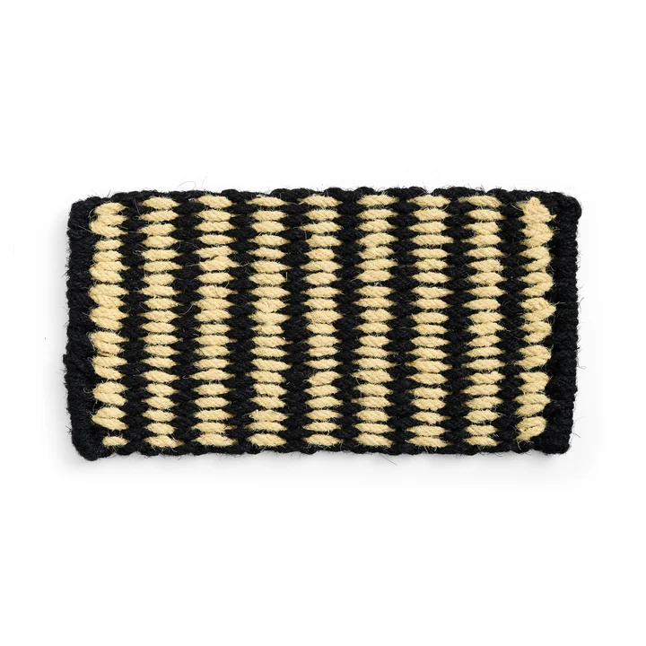 HAY - Coco Fussmatte, stripe wide, schwarz / weiss