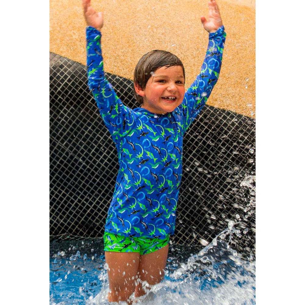 Køb BECO Blå Rashguard Ocean Dinos