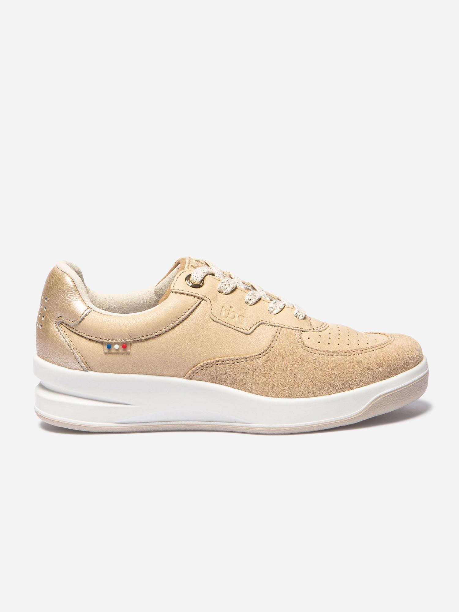 Baskets Femme Fabriquées en France Cuir Beige