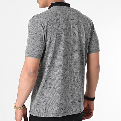 Polo Manches Courtes TLP-7428 Gris Anthracite Chiné