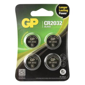 GP knoopcel CR2032 4 stuks