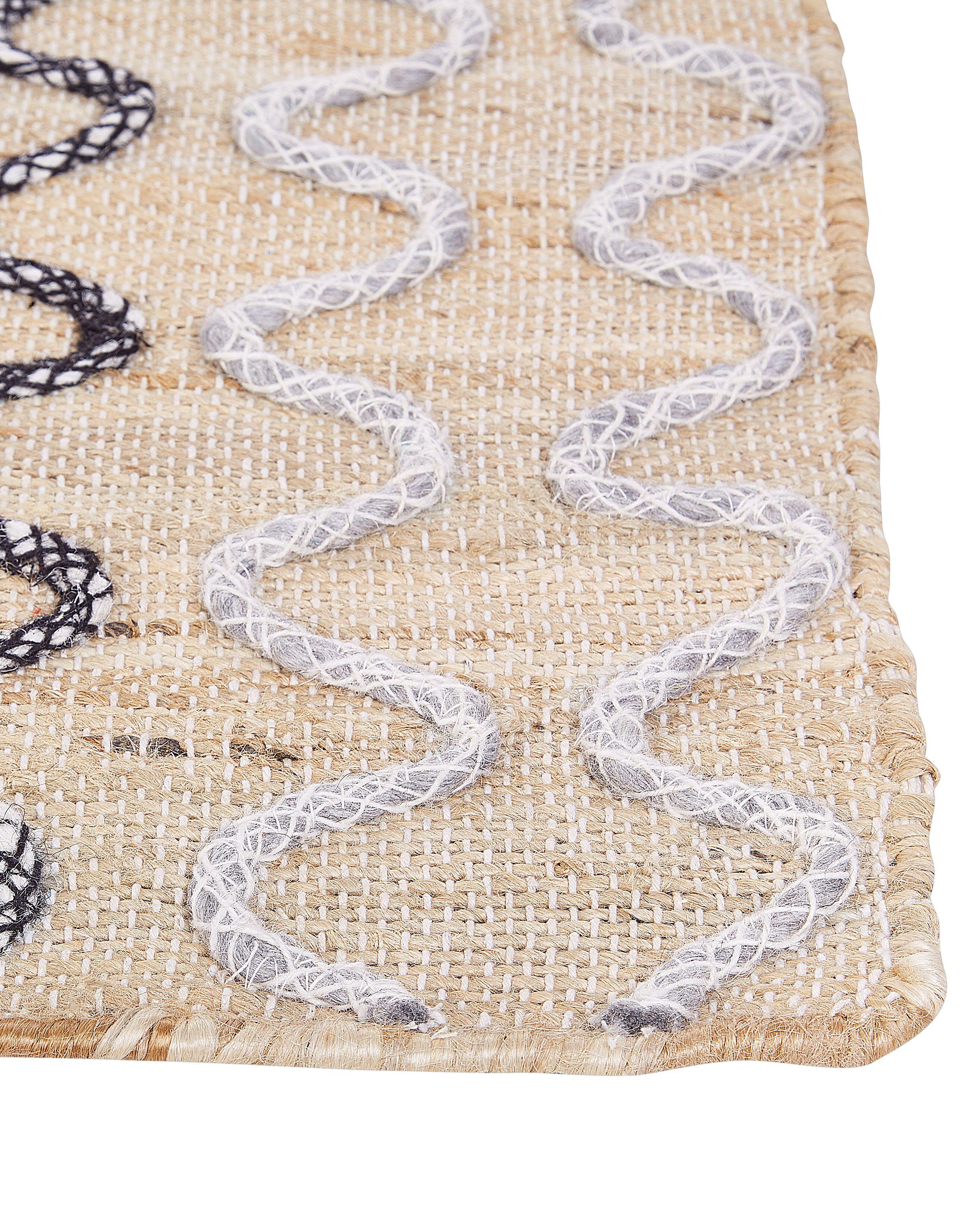 Vloerkleed SOGUT Beige 140 x 200 cm Jute