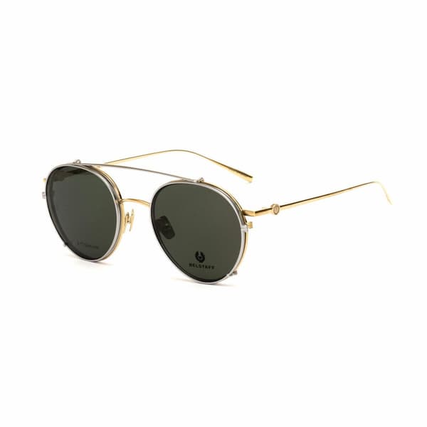 Brilleramme + Solbriller Belstaff JAGGED-CLIP-ON-DORADO-GRIS Ø 53 mm Clip On